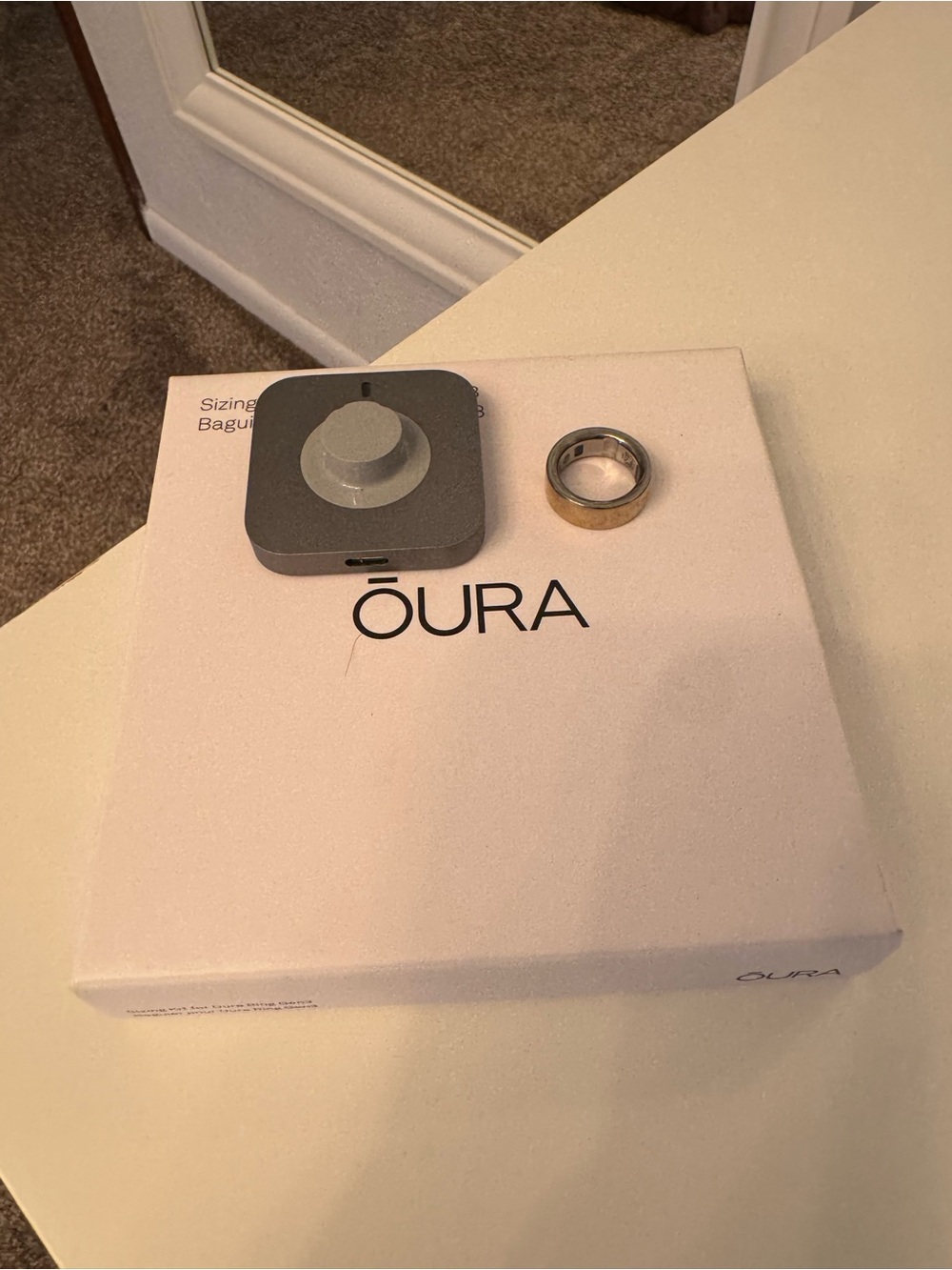 Oura Gold Ring with Size 7 & Charger